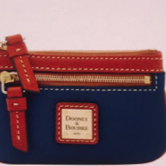 NEW Dooney & Bourke  Pebble Grain Coin Case NEW BNWT Midnight Blue - Picture 1 of 8